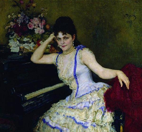 Ilya Yefimovich Repin Portrait of pianist and professor of Saint-Petersburg Conservatory Sophie Menter. oil painting picture
